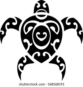 Maori style turtle. Good for tattoo