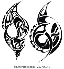 Maori styled tattoo pattern