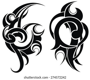 Maori styled tattoo pattern 