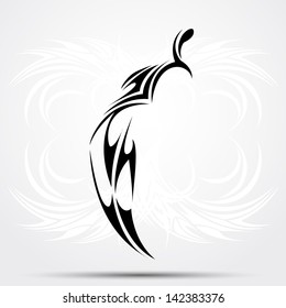 Maori styled tattoo pattern fits for a shoulder or an ankle.