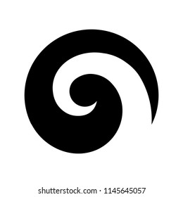 Maori Symbol, Spiral Shape Based On Silver Fern Frond
