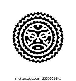 maori tattoo art vintage glyph icon vector. maori tattoo art vintage sign. isolated symbol illustration