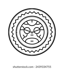 maori tattoo art vintage line icon vector. maori tattoo art vintage sign. isolated contour symbol black illustration
