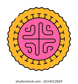 maori tattoo art vintage line icon vector. maori tattoo art vintage sign. isolated symbol illustration