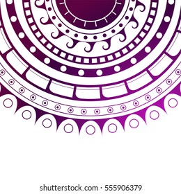 Maori tattoo design with circle shape ethnic canvas