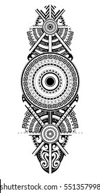 Maori Tattoo Design Ethnic Ornament Can Stock Vector (Royalty Free ...