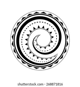 Maori tattoo design isolated on white background