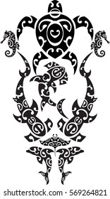 Maori tattoo set. Idea for tattoo