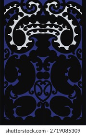 Pitau-a-Manaia, padrão moderno maori, fundo de decotação, padrão de tecido