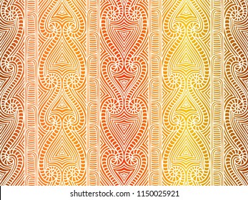 Maori tribal pattern vector seamless. African fabric texture. Traditional polynesian aboriginal art. Surfing background for boho textile blanket, wallpaper, wrapping paper and backdrop template.