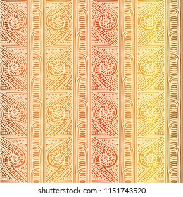 Maori tribal pattern vector seamless. African fabric texture. Traditional polynesian aboriginal art. Aloha background for boho textile blanket, wallpaper, wrapping paper and backdrop template.