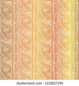 Maori tribal pattern vector seamless. African fabric texture. Traditional polynesian aboriginal art. Summer background for boho textile blanket, wallpaper, wrapping paper and backdrop template.