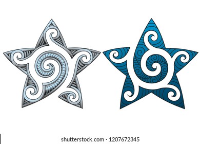maori tribal stars tattoo