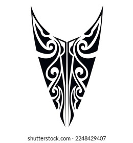 Maori tribal style tattoo pattern fit for a leg or arm, hand, shoulder. 