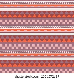 Maori-Inspired Geometric Seamless Pattern. Vector