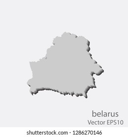 Map 3D of belarus abstract corlor Gold on White background frame vecter illustration eps 10