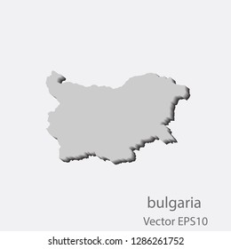 Map 3D of bulgaria abstract corlor Gold on White background frame vecter illustration eps 10