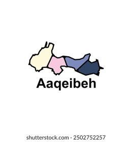 Map of Aaqeibeh colorful geometric modern outline, High detailed vector illustration vector Design Template, suitable for your company