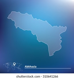 Map of Abkhazia - vector illustration