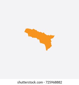 Map of Abkhazia Vector Illustration