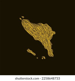 Map Aceh illustration artwork silhouette design