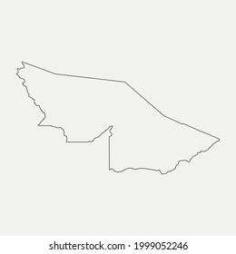 Map of Acre - Brazil outline silhouette vector illustration
