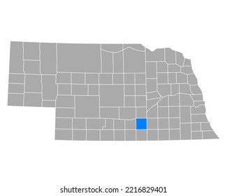 Map of Adams in Nebraska on white