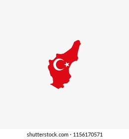 Map of Adana - Turkey Vector Illustration
