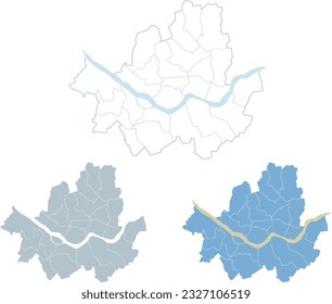 Map of the administrative districts of Seoul, the capital of South Korea