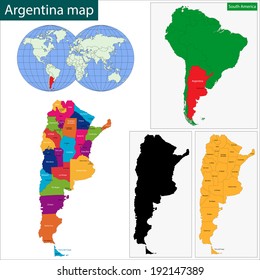 Map of administrative divisions of Argentina