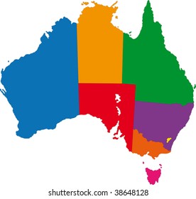 Map of administrative divisions of Australia