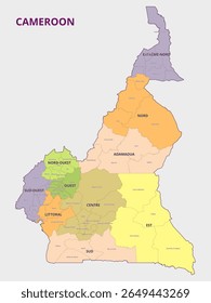 Map of the administrative divisions of Cameroon