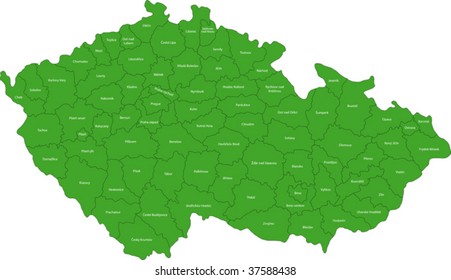 Map of administrative divisions of the Czech Republic