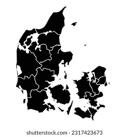 Map of administrative divisions of Denmark
