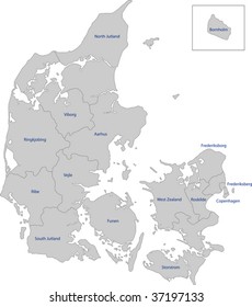 Map of administrative divisions of Denmark