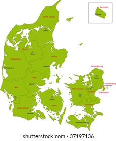 Map of administrative divisions of Denmark