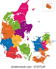 Map of administrative divisions of Denmark