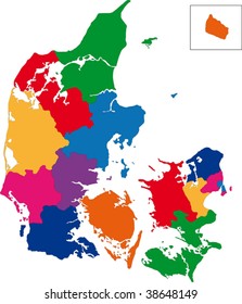 Map of administrative divisions of Denmark