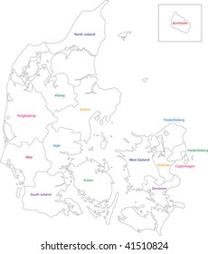 Map of administrative divisions of Denmark