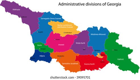 Map of administrative divisions of Georgia