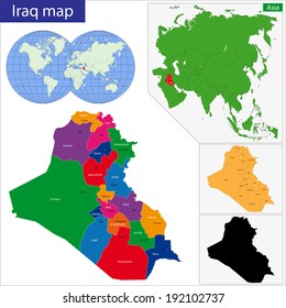 Map of administrative divisions of Iraq