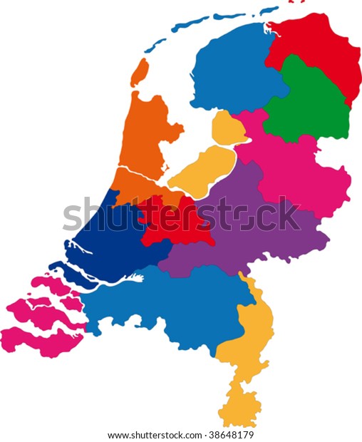 Map Administrative Divisions Netherlands Stock Vector (Royalty Free ...