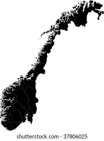 Map of administrative divisions of Norway