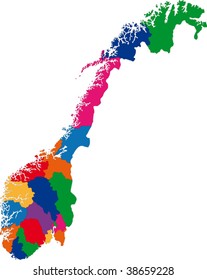 Map of administrative divisions of Norway