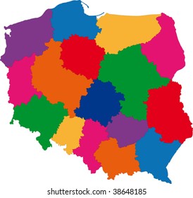 Map of administrative divisions of Poland