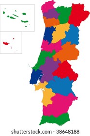 Map of administrative divisions of Portugal