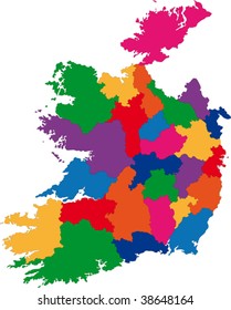 Map of administrative divisions of Republic of Ireland