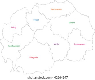 Map of administrative divisions of Republic of Macedonia