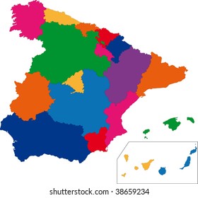 Map of administrative divisions of Spain