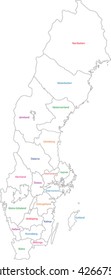 Map of administrative divisions of Sweden